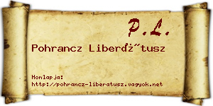 Pohrancz Liberátusz névjegykártya